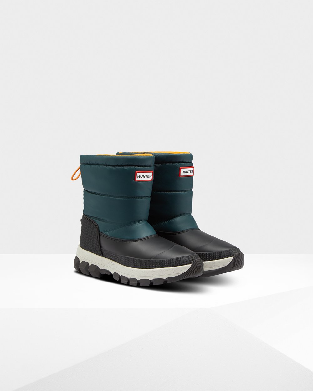 Botas De Neve Hunter Feminina Verdes/Cinzentas - Original Insulated Short - 02JTFDCHP